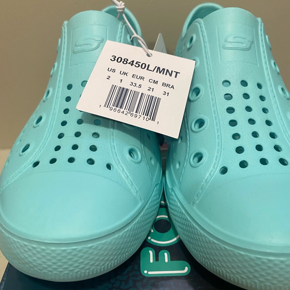 Skechers Shore Splash Kids Mint Shoes - Picture 3 of 5